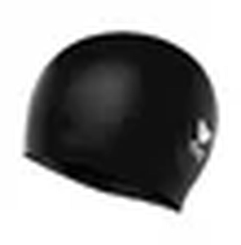 (3 Pack) Adult Fit Latex Swim Cap - Black