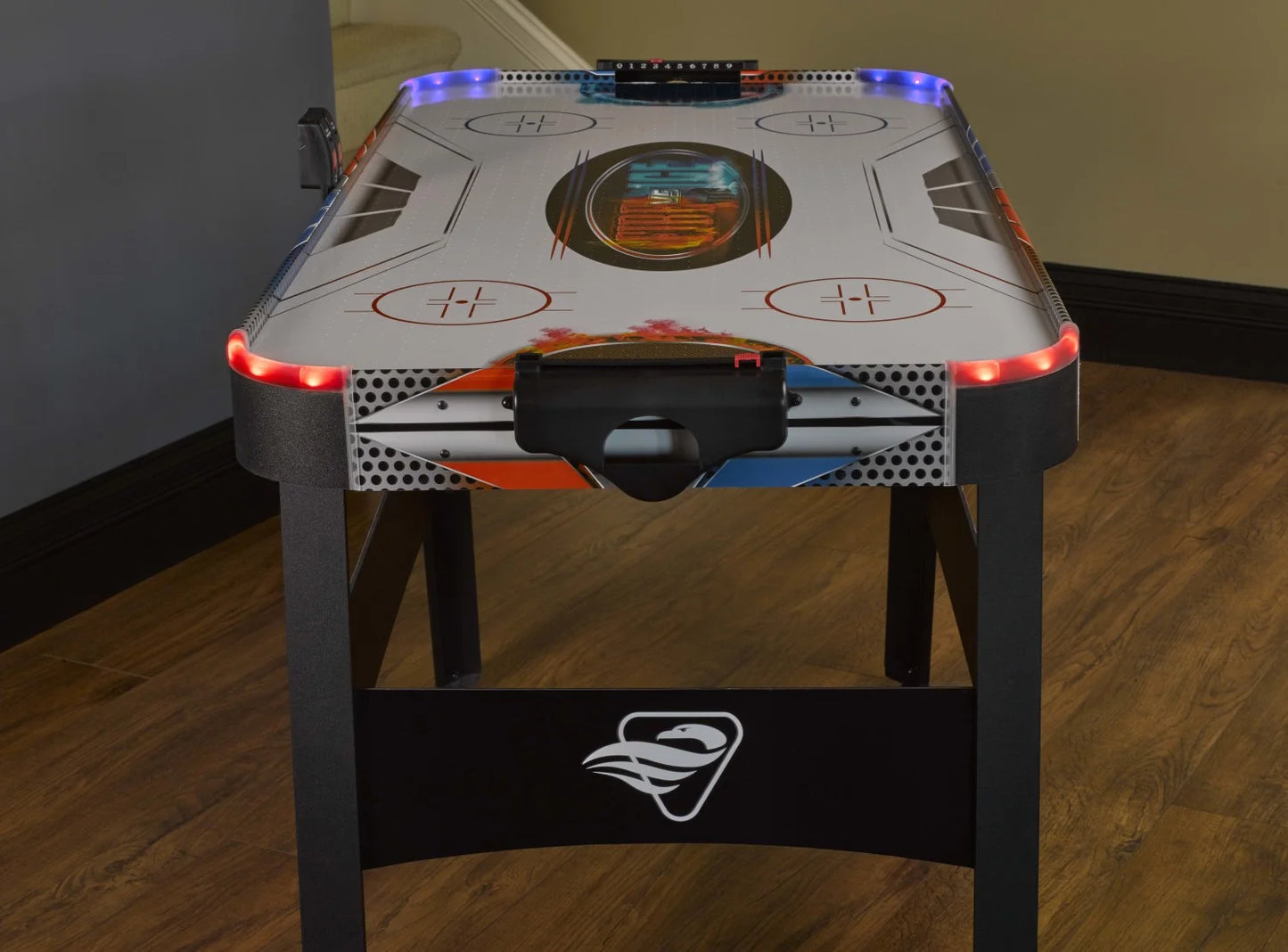 Air Hockey Table with Two Led Pushers and LED Puck, 54 In
