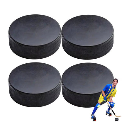 4 Pieces Standard Size Hockey Pucks Smooth Hockey Training Game Pucks Ice Hockey Supplies