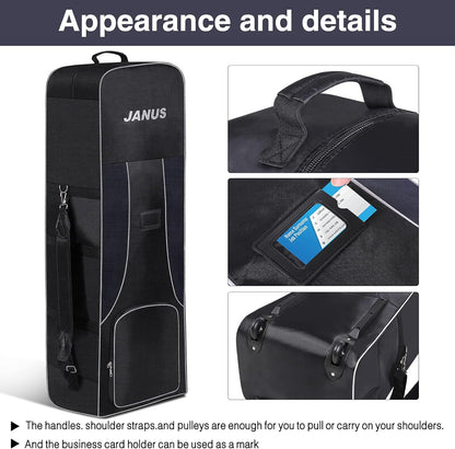 Golf Travel Bags,Golf Travel Bag Is 900D Heavy-Duty Oxford Waterproof Suitable for Shoulder Back or Hand Pull Golf Travel Bags for Airlines with Wheels,Travel Golf Bag,Golf Travel Cover Case