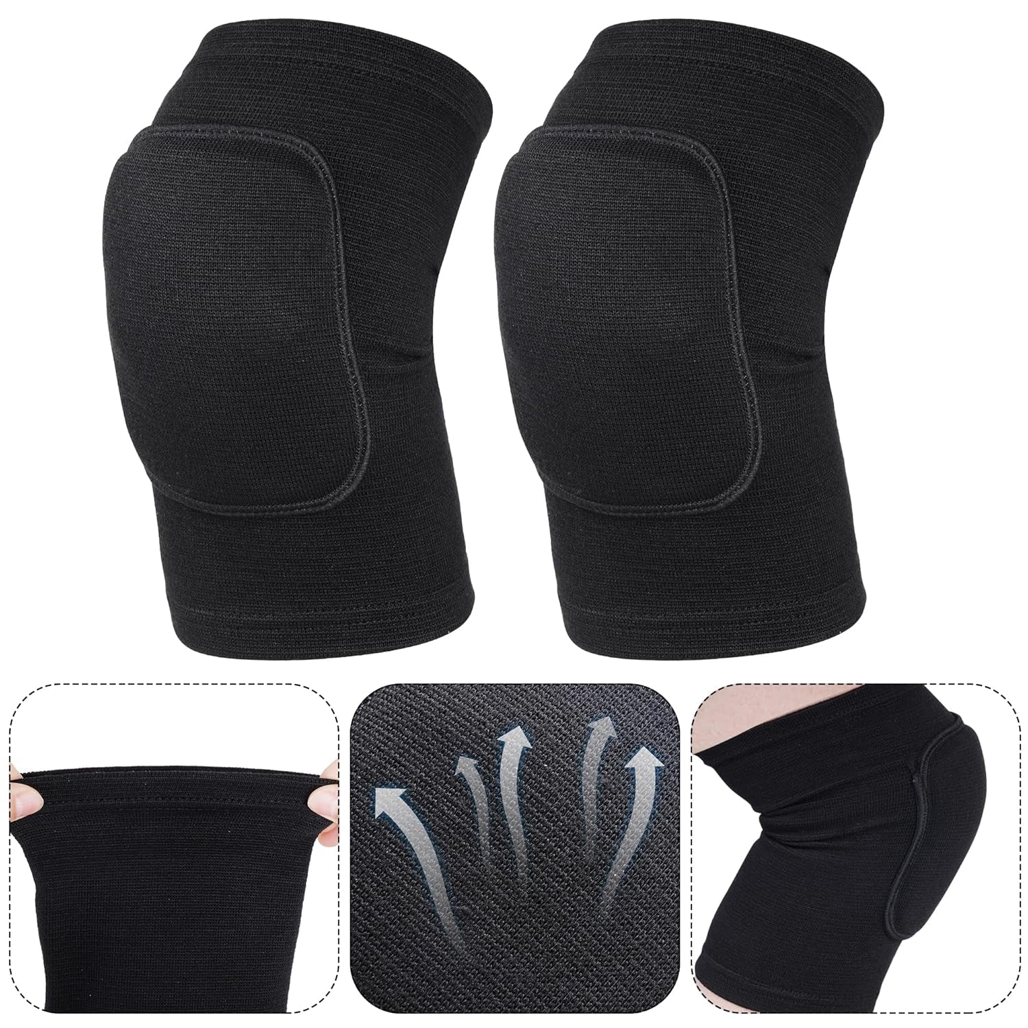 Volleyball Knee Pads and Volleyball Arm Pads Set for Kids Youth Volleyball Yoga
