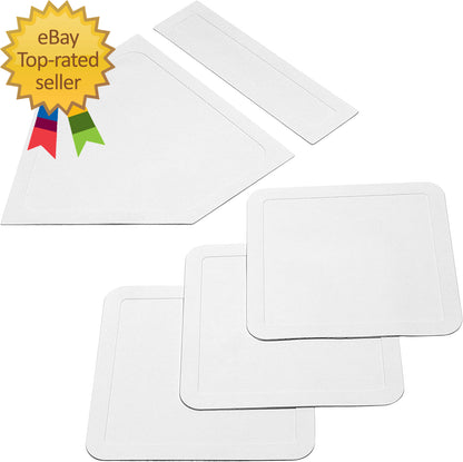 Baseball & Softball 5 Piece Base Set - Rubber Field Bases for Kids & Adults