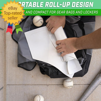 Baseball & Softball 5 Piece Base Set - Rubber Field Bases for Kids & Adults