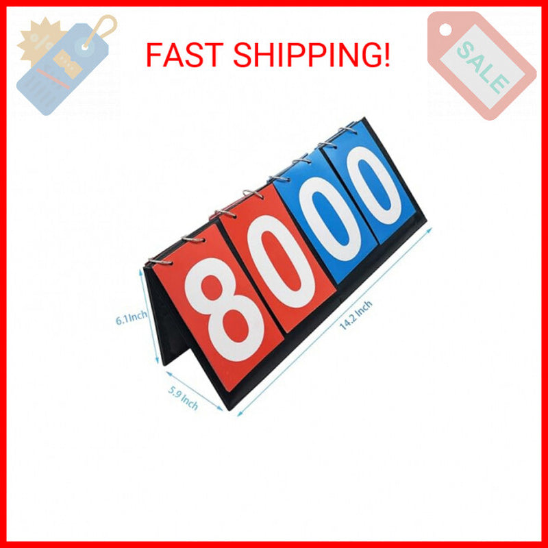 Table Top Scoreboard, Score Keeper Flipper Scoreboard for Basketball Tennis Badm
