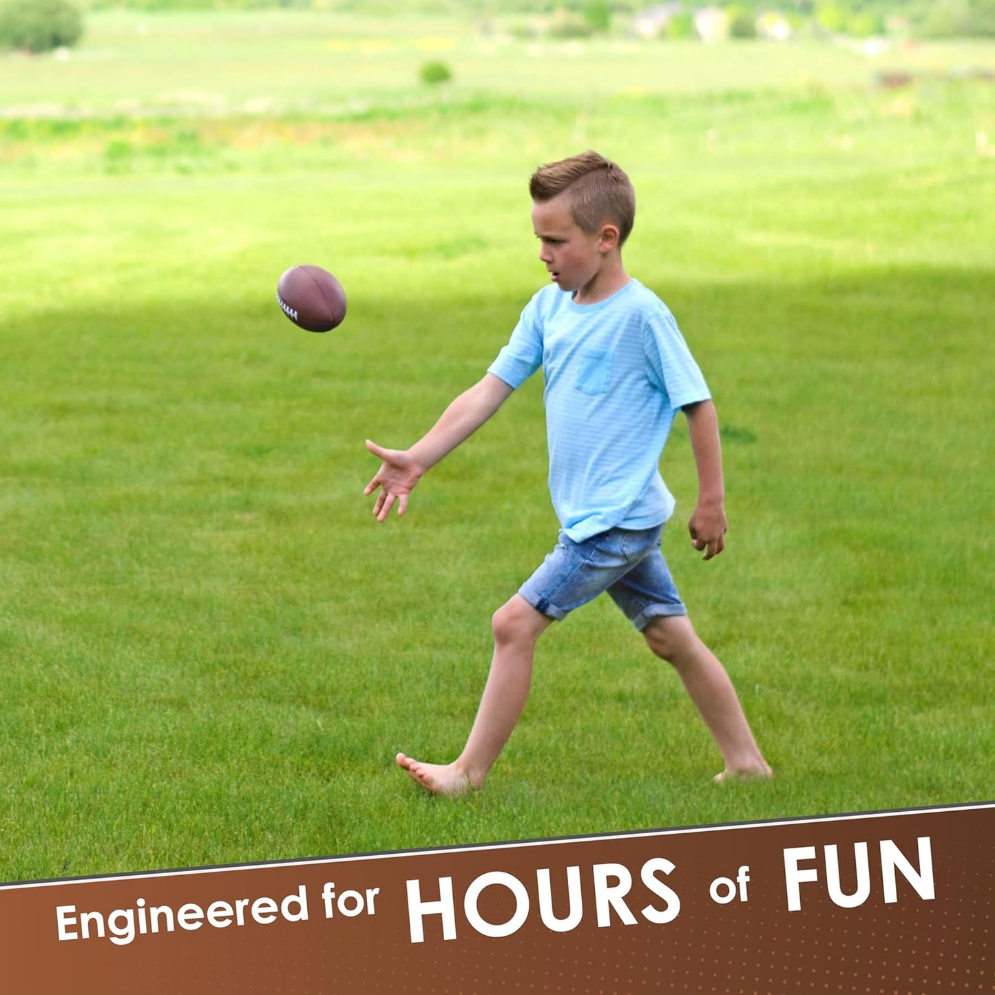 Foam Football - 7.25" Easy Grip Small Football for Kids - Kids Football Youth Size - Quality Soft Foam Toddler Footballs