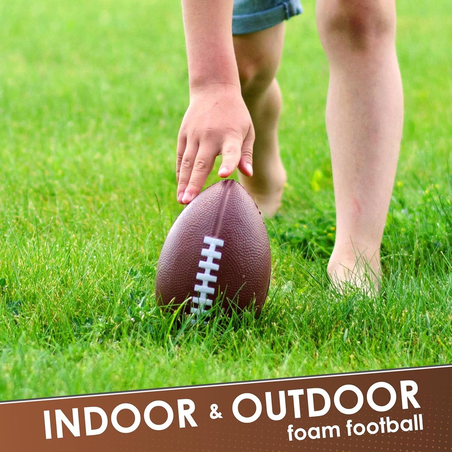 Foam Football - 7.25" Easy Grip Small Football for Kids - Kids Football Youth Size - Quality Soft Foam Toddler Footballs