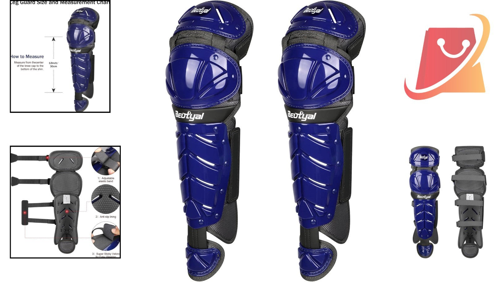 Baseball Catcher Leg Guards Youth Adult Polypropylene Shin Safety Equipment