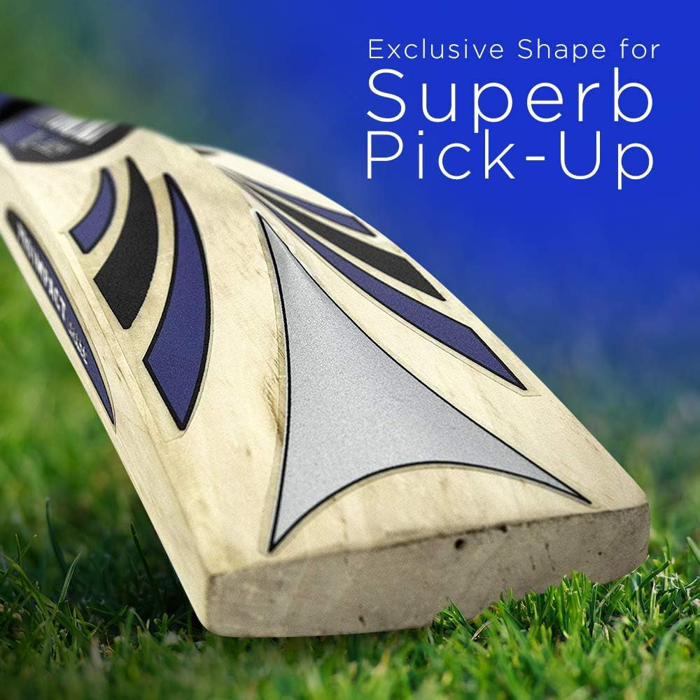 Tennis Ball Cricket Bat - Durable Rubber Sleeve Grip & Full Size Handcrafted in Wood - Ideal Training or Practice for Home or Club Play