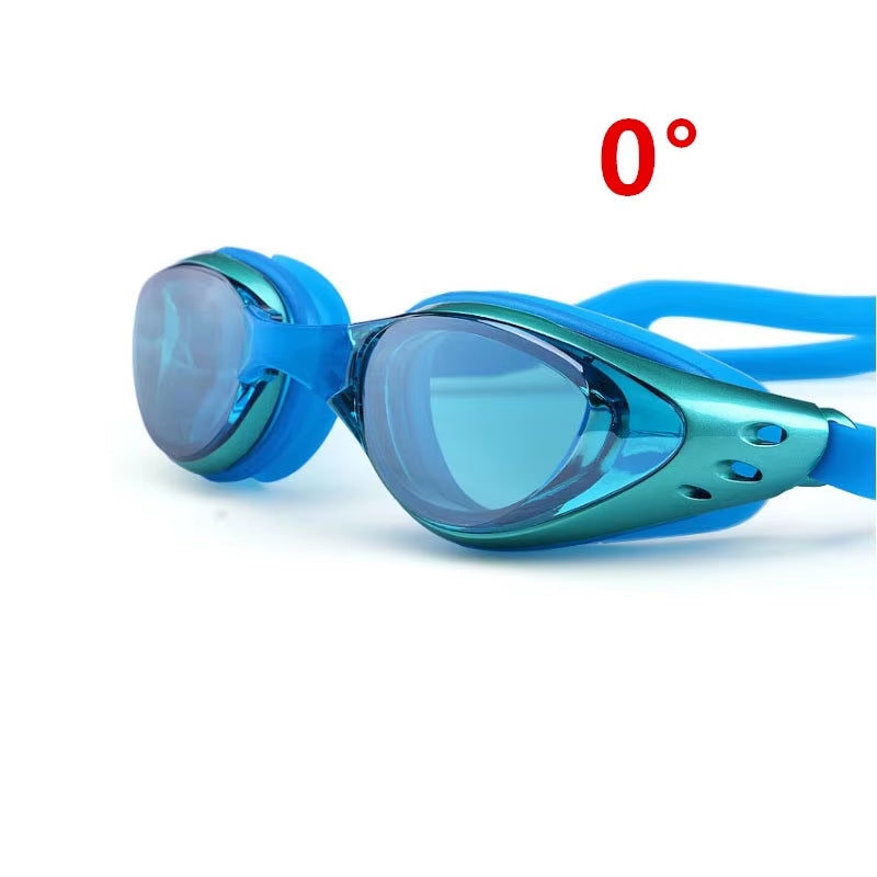 Adult Myopia Swimming Goggles Professional Pool Glasses Anti-Fog Large Field of Vision Kids Optical Waterproof Eyewear Diopter