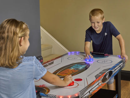 Air Hockey Table with Two Led Pushers and LED Puck, 54 In