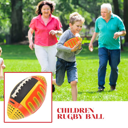 1Pc Kids Rugby Ball Elastic Children Rugby for Outdoor School Sports Training Improve Hand-Eye Coordination Athletic Ability