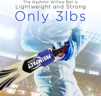 Tennis Ball Cricket Bat - Durable Rubber Sleeve Grip & Full Size Handcrafted in Wood - Ideal Training or Practice for Home or Club Play