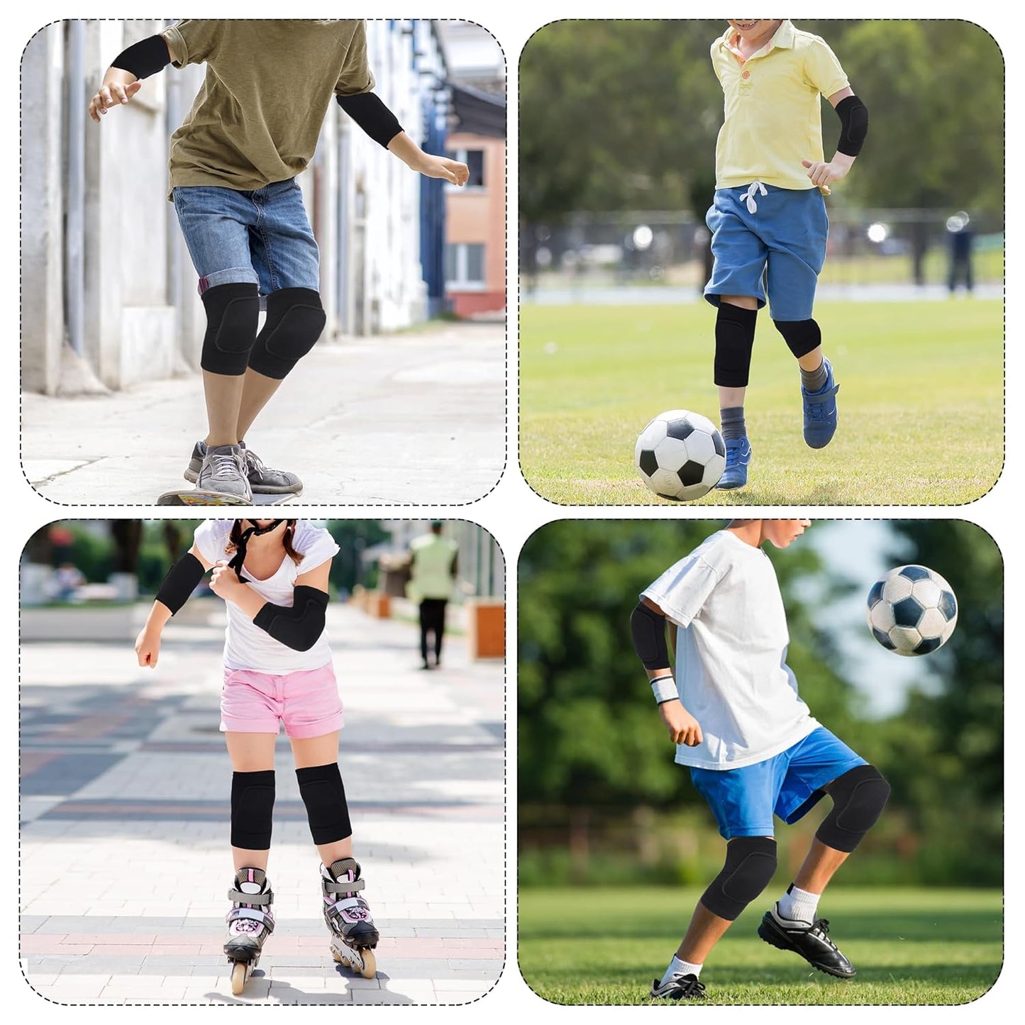 Volleyball Knee Pads and Volleyball Arm Pads Set for Kids Youth Volleyball Yoga