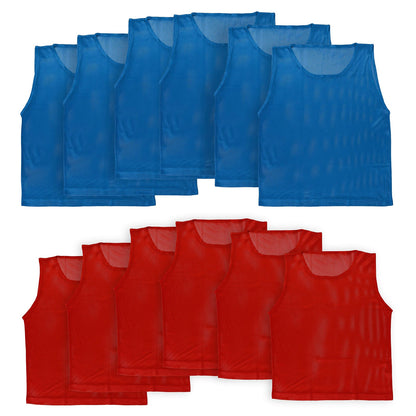 LITEMESH Pinnies Scrimmage Vests Team Practice Jersey for Teen & Adult (12 Je...