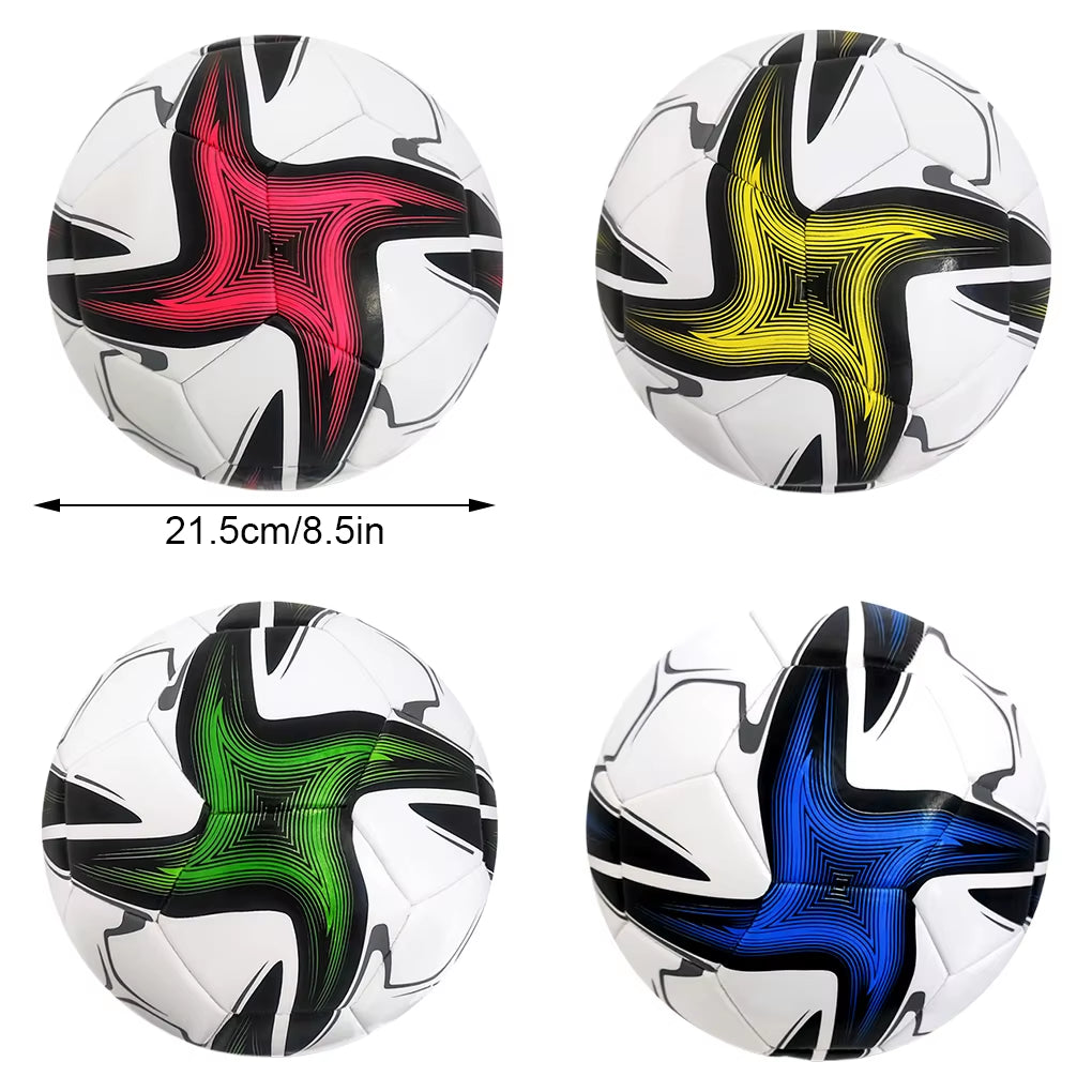 League Match Soccer Ball with Machine Stitched Panels Soft PVC Cover for Smooth Handling Football