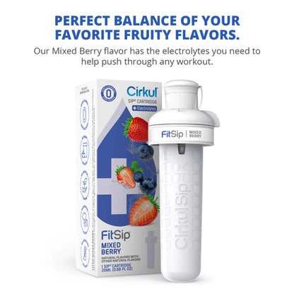 (2 Pack)  Fitsip Mixed Berry Flavor Cartridge, Drink Mix, 1-Pack