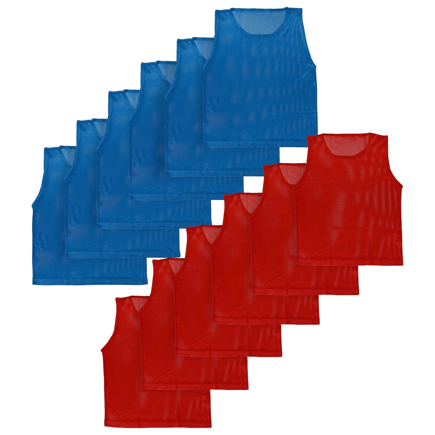 LITEMESH Pinnies Scrimmage Vests Team Practice Jersey for Teen & Adult (12 Je...