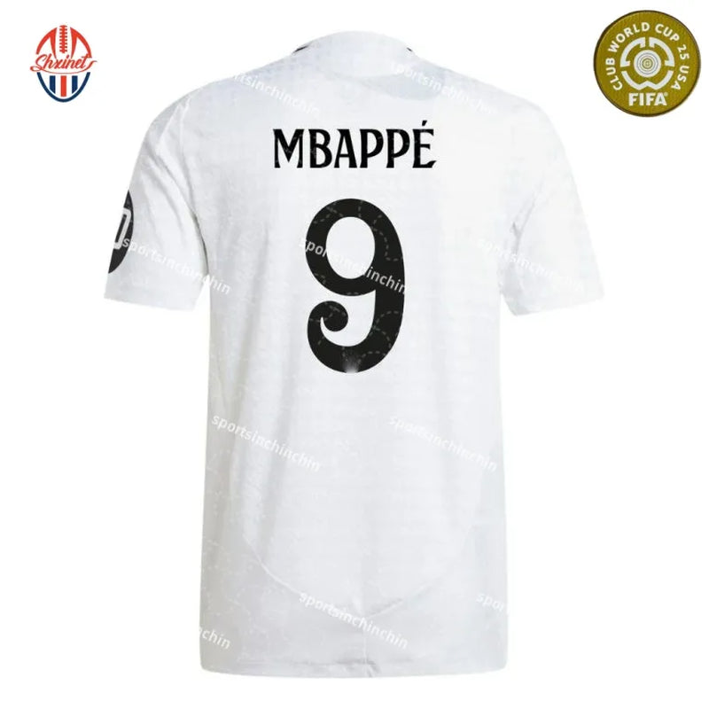 2025 Season Mbappe 9 Bellingham 5 Club World Cup Adult Soccer Jerseys 7 Cairo 10 Modric 9 Benzema 8 Kroos Kids Training Sports Match Short Sleeve Casual Soccer Jersey