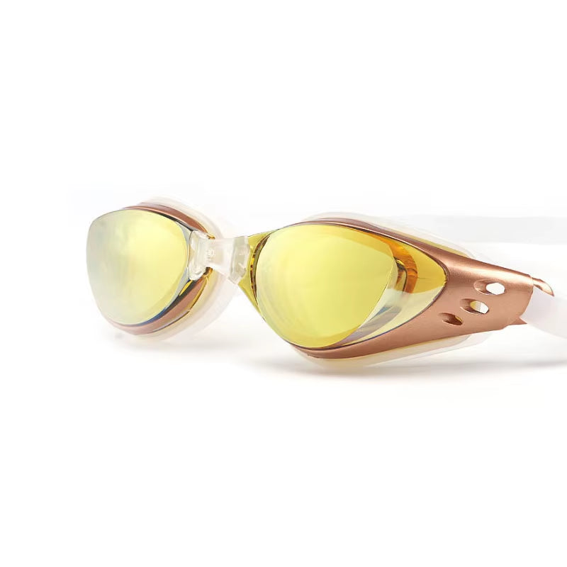 Electroplated Swimming Goggles anti Fog Adult Swimming Goggles Waterproof Silicone Swimming Goggles Set Adjustable