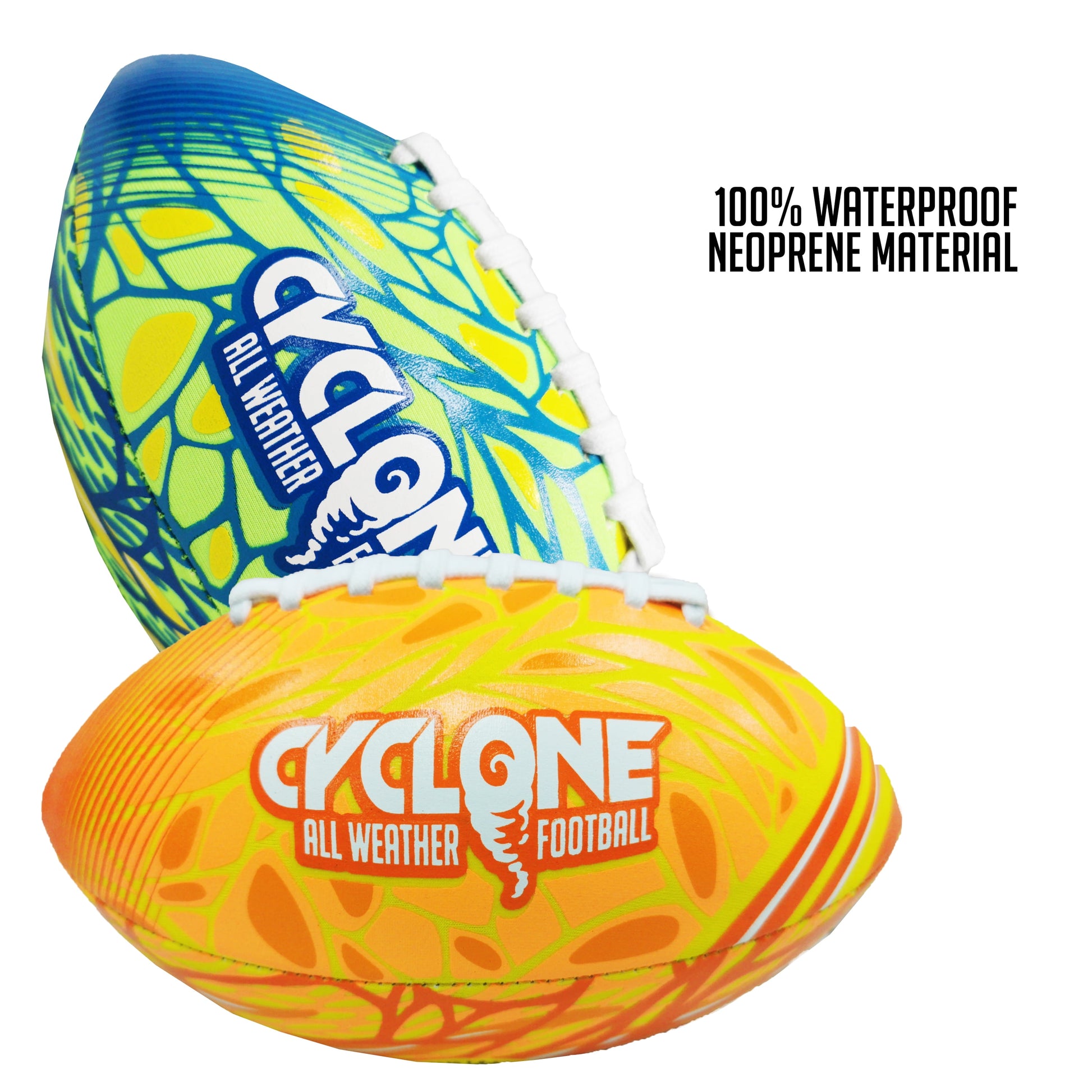 Waterproof Mini 6" Neoprene Football, Rubber Pool Toy, Assorted Colors, Unisex