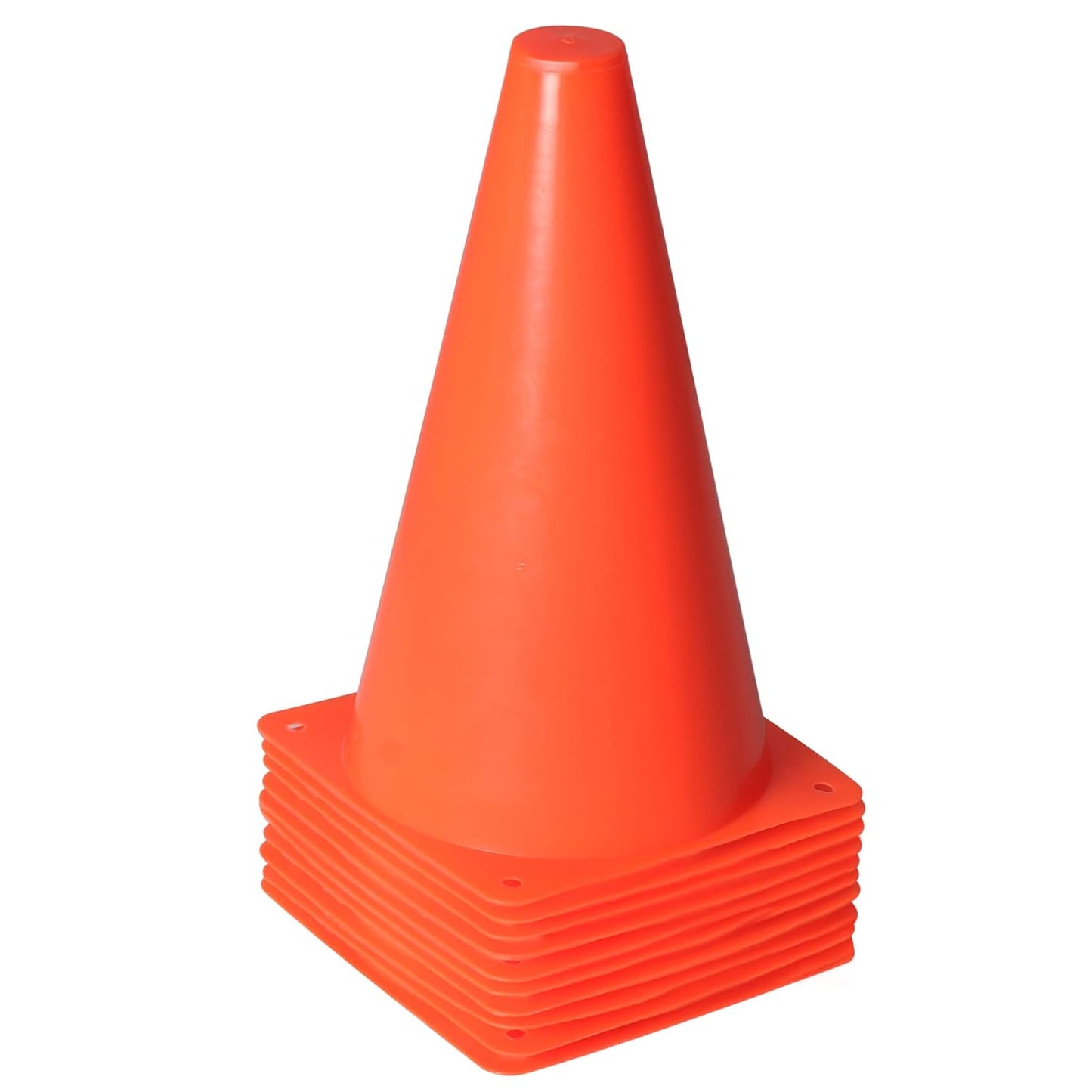9 Inch Orange Traffic Cones, Plastic Sports Cones, Soccer Training Cones for Outdoor Activity & Festive Events (Sets of 10/15/ 20)