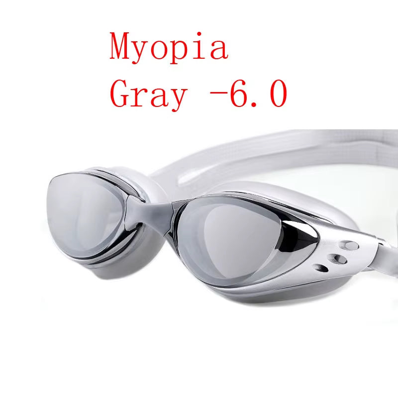 Adult Myopia Swimming Goggles Professional Pool Glasses Anti-Fog Large Field of Vision Kids Optical Waterproof Eyewear Diopter