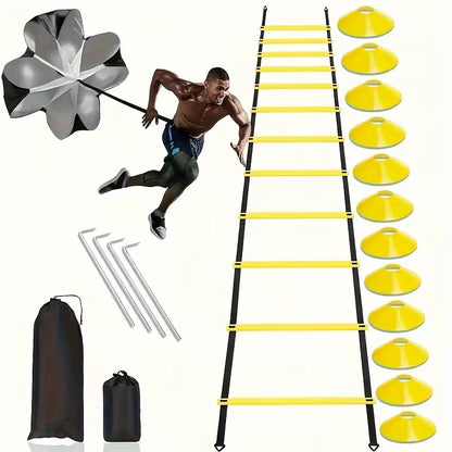 Soccer Training Agility Ladder Signs Discs Resistance Umbrella Spikes Soccer Training Obstacles Speed Awareness Training Ladder