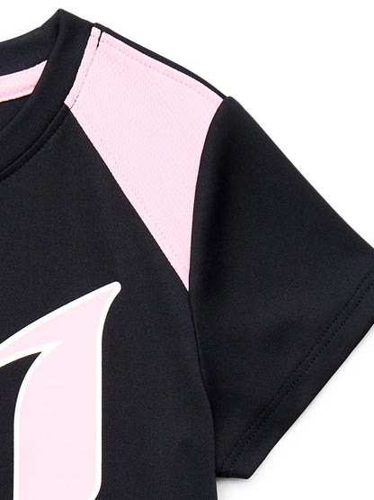 Girls Athletic Lifestyle Jersey with Short Sleeves, Sizes 4-16