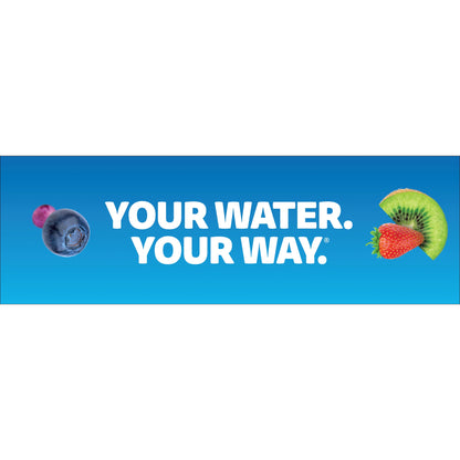 32Oz Plastic Starter Kit with Navy Blue Lid, 2 Flavor Cartridges (Blueberry Grape & Kiwi Berry)