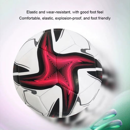 League Match Soccer Ball with Machine Stitched Panels Soft PVC Cover for Smooth Handling Football