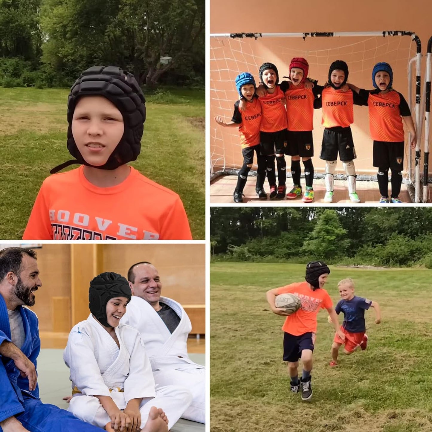 Rugby Helmet Soft Shell Helmets for Flag Football Scrum Cap Soft Helmet for Kids Youth