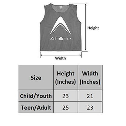 LITEMESH Pinnies Scrimmage Vests Team Practice Jersey for Teen & Adult (12 Je...