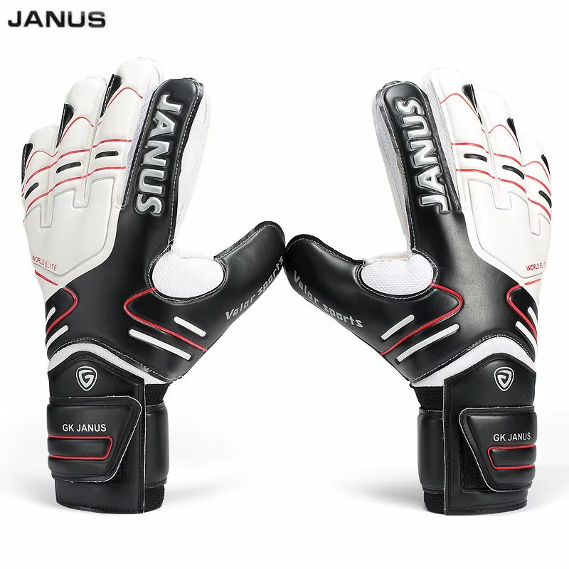 Size 7-10 Professional Soccer Goalkeeper Gloves Black Goalie Football Gloves Luvas De Goleiro Man Training Latex Gloves S142