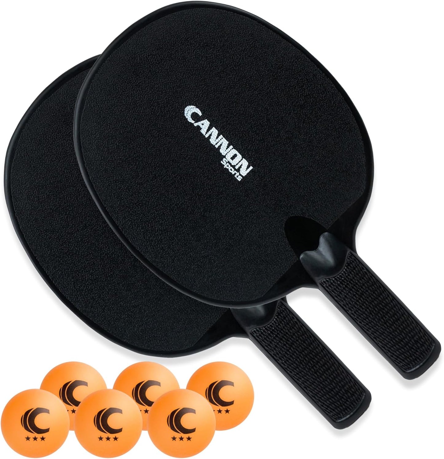 Unbreakable Table Tennis Paddle Set - 2 Rackets with 6 Pack of 3-Star Table Tennis Balls – Portable Set for 2 Players