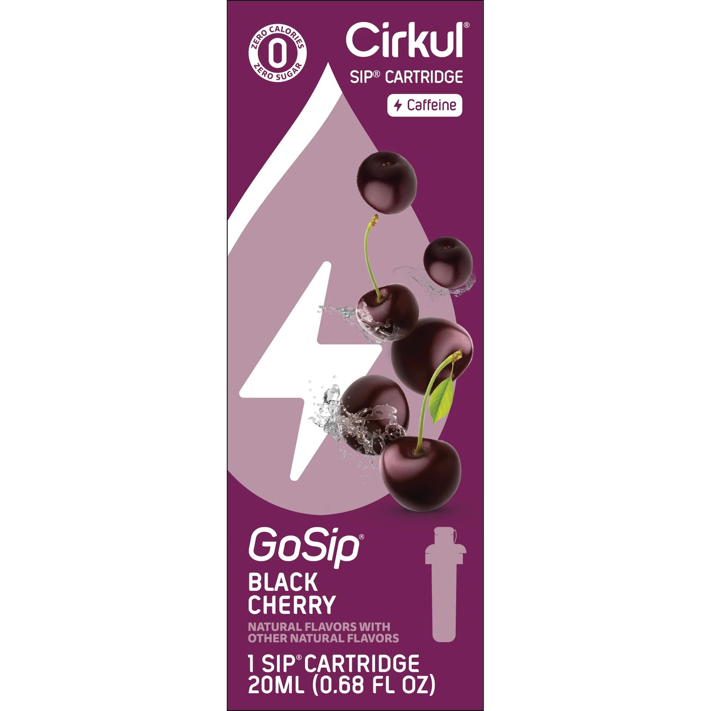 Gosip Black Cherry Flavor Cartridge, Drink Mix, 1-Pack