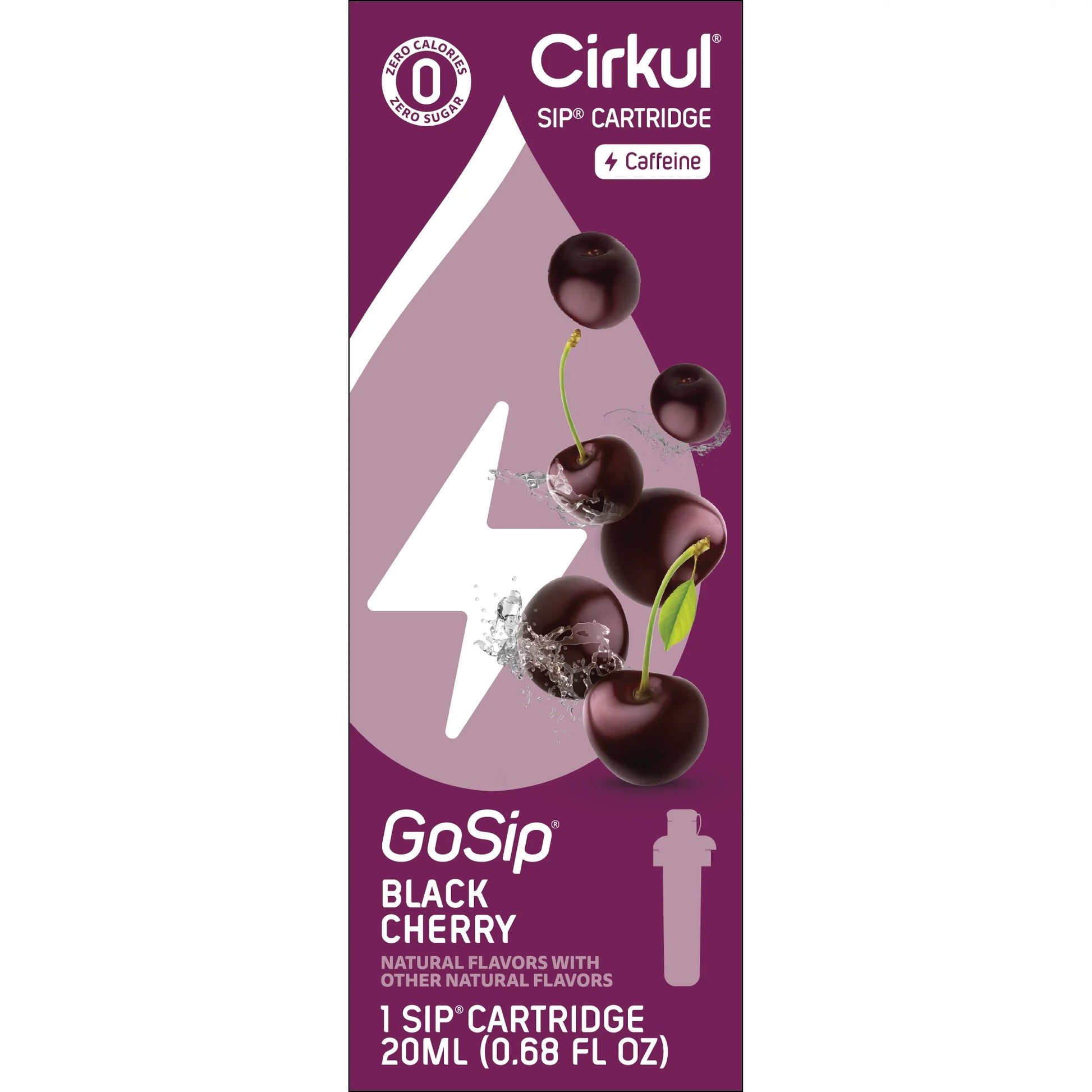 Gosip Black Cherry Flavor Cartridge, Drink Mix, 1-Pack