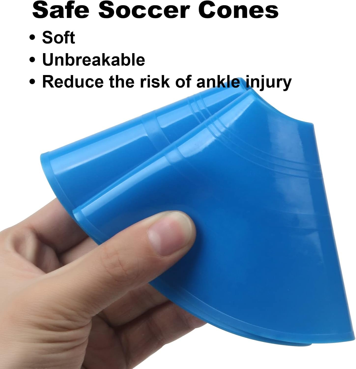 60PCS Soccer Cones with Strap Carry Bag Agility Disc Cones Soccer Training Cones, Field Marker Sport Training Cones for Challenge Football Basketball Skating Kids Games Outdoor Indoor