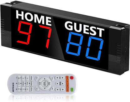 Btbsign Score Keeper Portable 1.5 " Led Digital Electronic Scoreboard Indoor Games Blue Red
