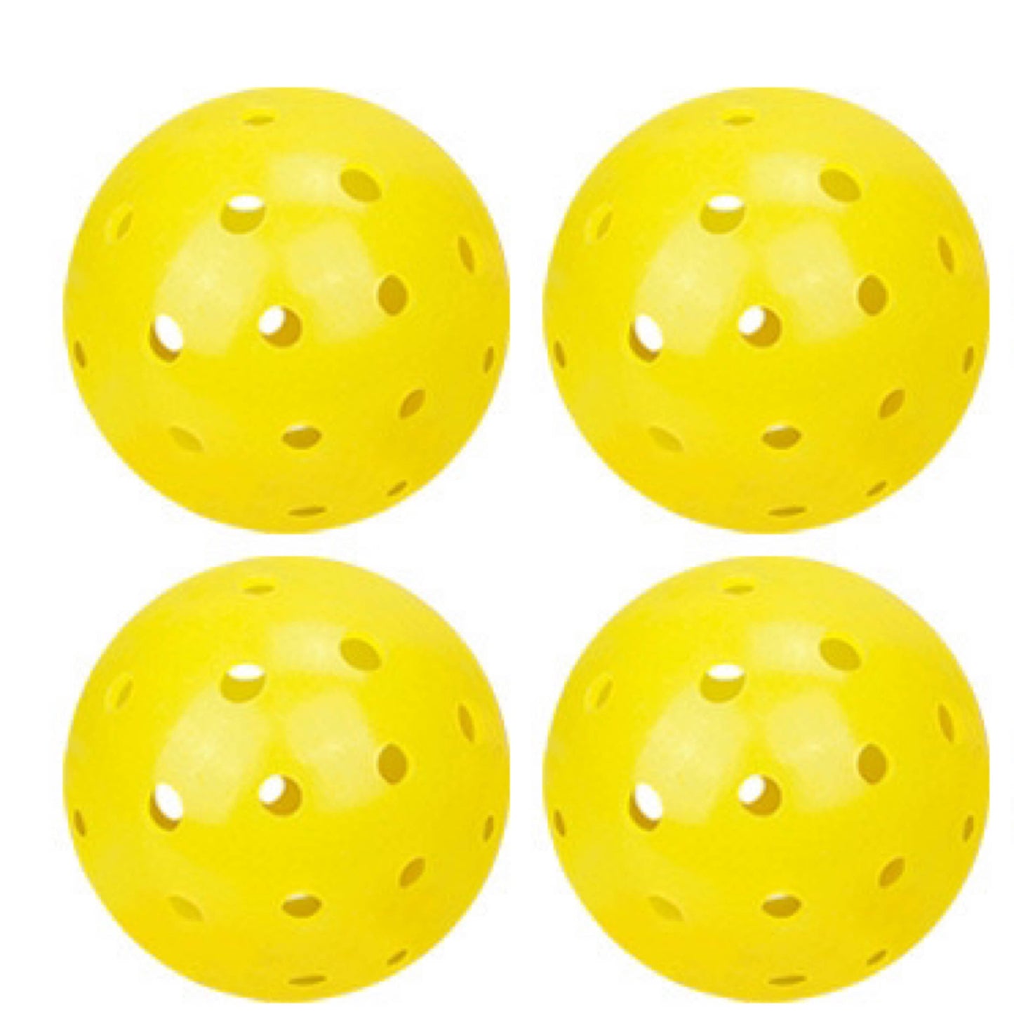 Sports Indoor Outdoor Play Pickleball 40 Hole, 4 Pack - USAPA Approved, Yellow