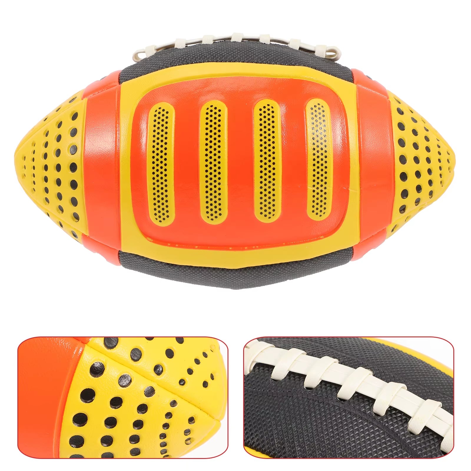 1Pc Kids Rugby Ball Elastic Children Rugby for Outdoor School Sports Training Improve Hand-Eye Coordination Athletic Ability