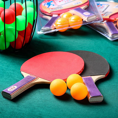 Pack Portable Table Tennis Combo 8 Paddles & 12 Balls with Carry Bag for Indoor Outdoor Sport