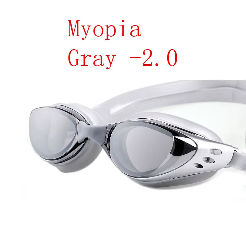 Adult Myopia Swimming Goggles Professional Pool Glasses Anti-Fog Large Field of Vision Kids Optical Waterproof Eyewear Diopter