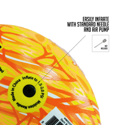 Waterproof Mini 6" Neoprene Football, Rubber Pool Toy, Assorted Colors, Unisex