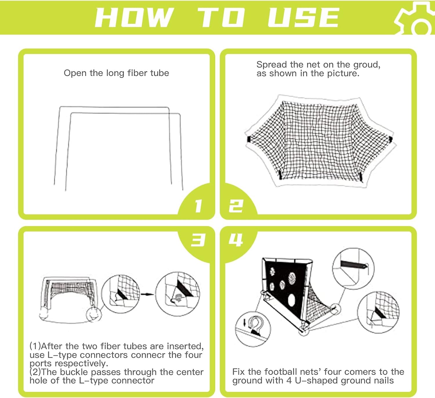Portable Soccer Goal, Training Soccer Net for Backyard, Garden, Indoor, Outdoor, Training, Practice Goals (6'3"X 3'7")