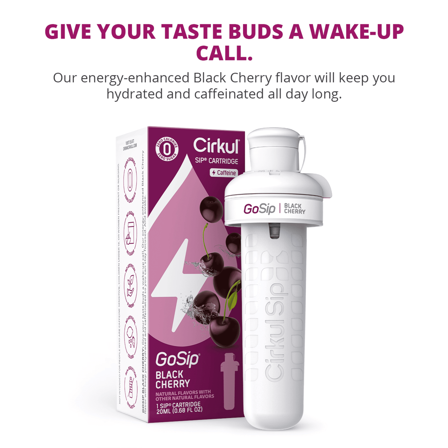 Gosip Black Cherry Flavor Cartridge, Drink Mix, 1-Pack
