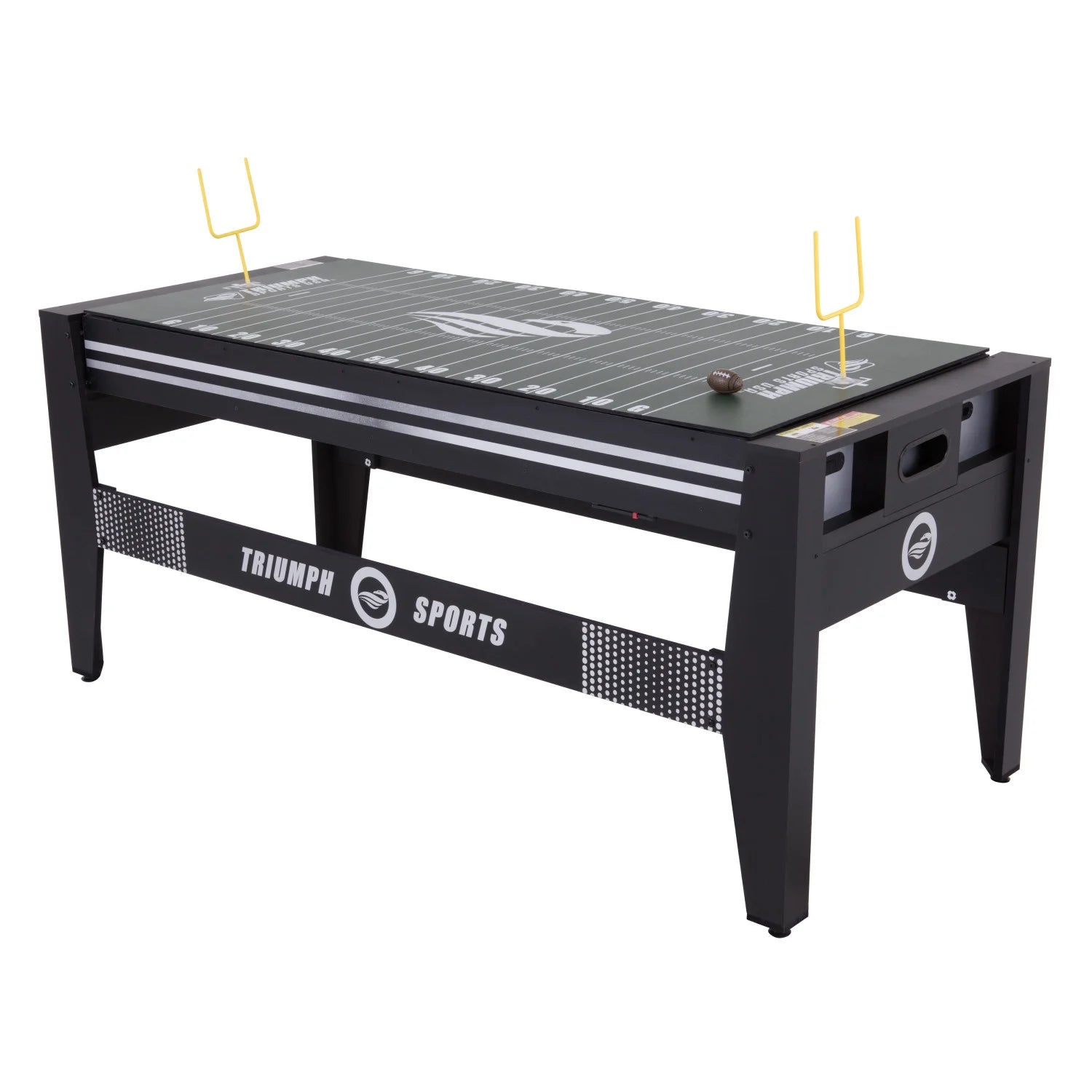 72" 4 in 1 Multi-Game Swivel Table with Air-Powered Hockey, Table Tennis, Billiards, and Launch Football
