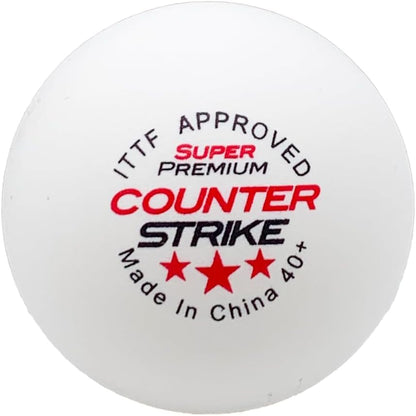 Counterstrike Super Premium 40+ Table Tennis Balls | ITTF Approved Table Tennis Balls | Ping Pong Balls | 3 Star Ping Pong Balls | Professional Table Tennis Balls