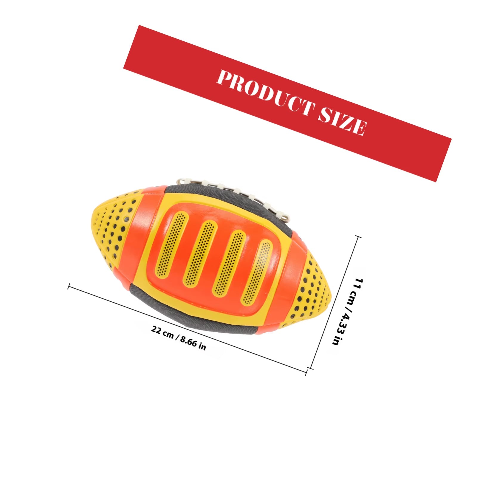 1Pc Kids Rugby Ball Elastic Children Rugby for Outdoor School Sports Training Improve Hand-Eye Coordination Athletic Ability