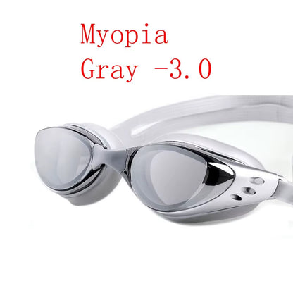 Adult Myopia Swimming Goggles Professional Pool Glasses Anti-Fog Large Field of Vision Kids Optical Waterproof Eyewear Diopter