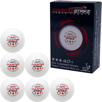 Counterstrike Super Premium 40+ Table Tennis Balls | ITTF Approved Table Tennis Balls | Ping Pong Balls | 3 Star Ping Pong Balls | Professional Table Tennis Balls